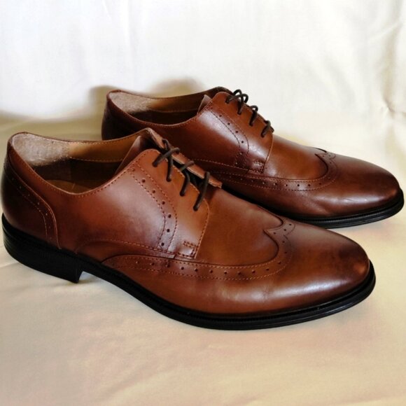 Nunn Bush Men\'s Sherwood Oxford Distressed Leather Shoes in Cognac, Sz 11M main image 14